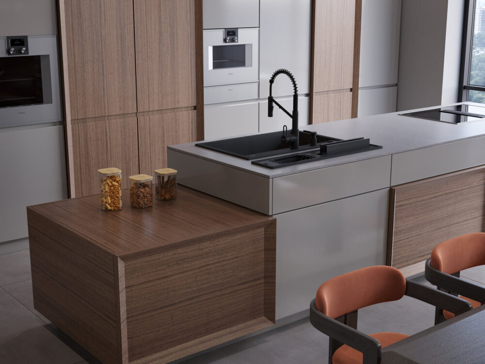 Omoikiri Kitagawa 79-LB-GB, мойка, керамика, графит