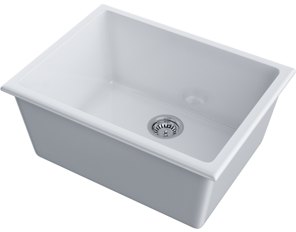 Omoikiri Okinoshima 61-U/I-WH Glossy, мойка, керамика, белый глянцевый