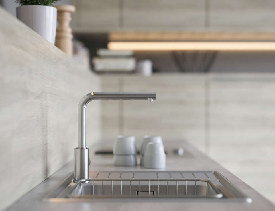 Omoikiri Nakagawa-BN, смеситель, нержавеющая сталь