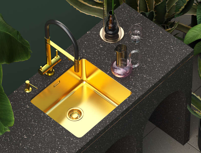 Omoikiri Tadzava 49-U/I-LG, мойка, светлое золото