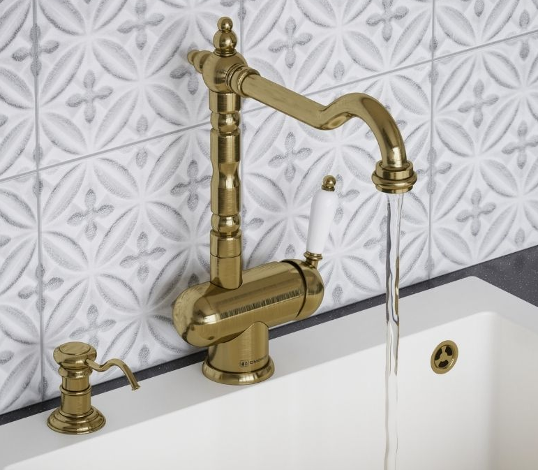 Omoikiri Kyoto 2 Plus-G, смеситель, золото