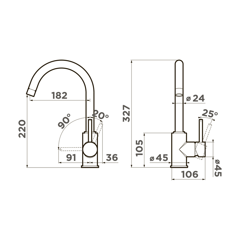 Omoikiri Shinagawa-P-ES, смеситель, гранит, espresso