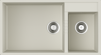 Omoikiri Tedori 85-2-U WH, мойка, гранит, белый