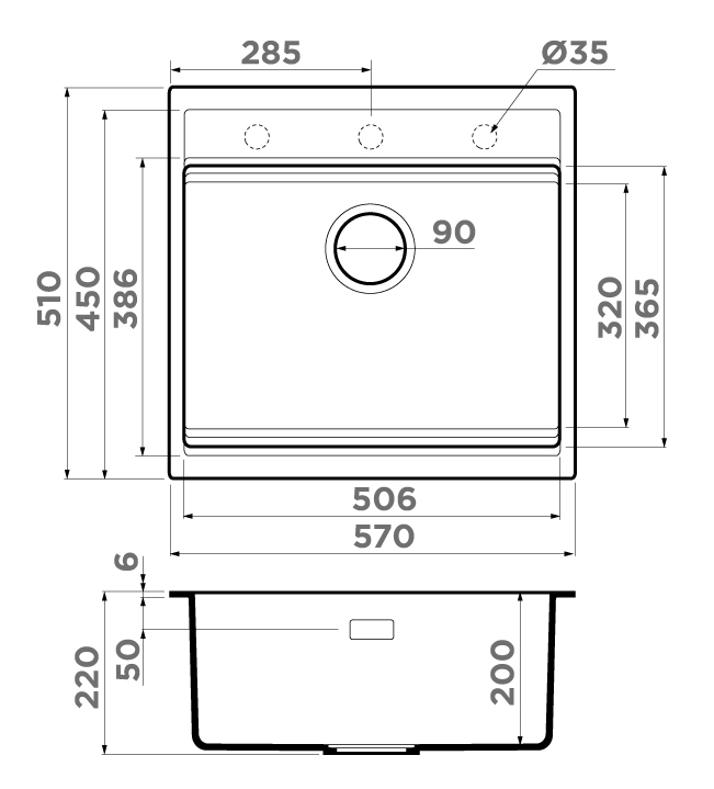Omoikiri Kitagawa 57-WG, мойка, керамика, wind green