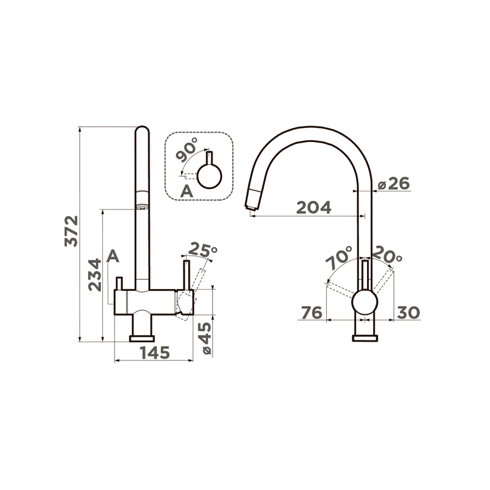 Omoikiri Yamada-P-WH, смеситель, гранит, белый