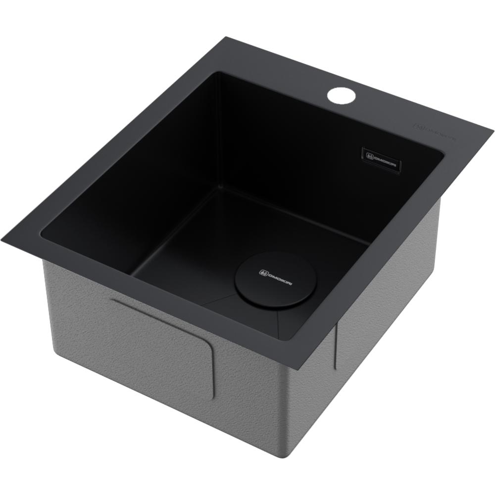 Omoikiri Akisame 41-GB, мойка, нержавеющая сталь/графит