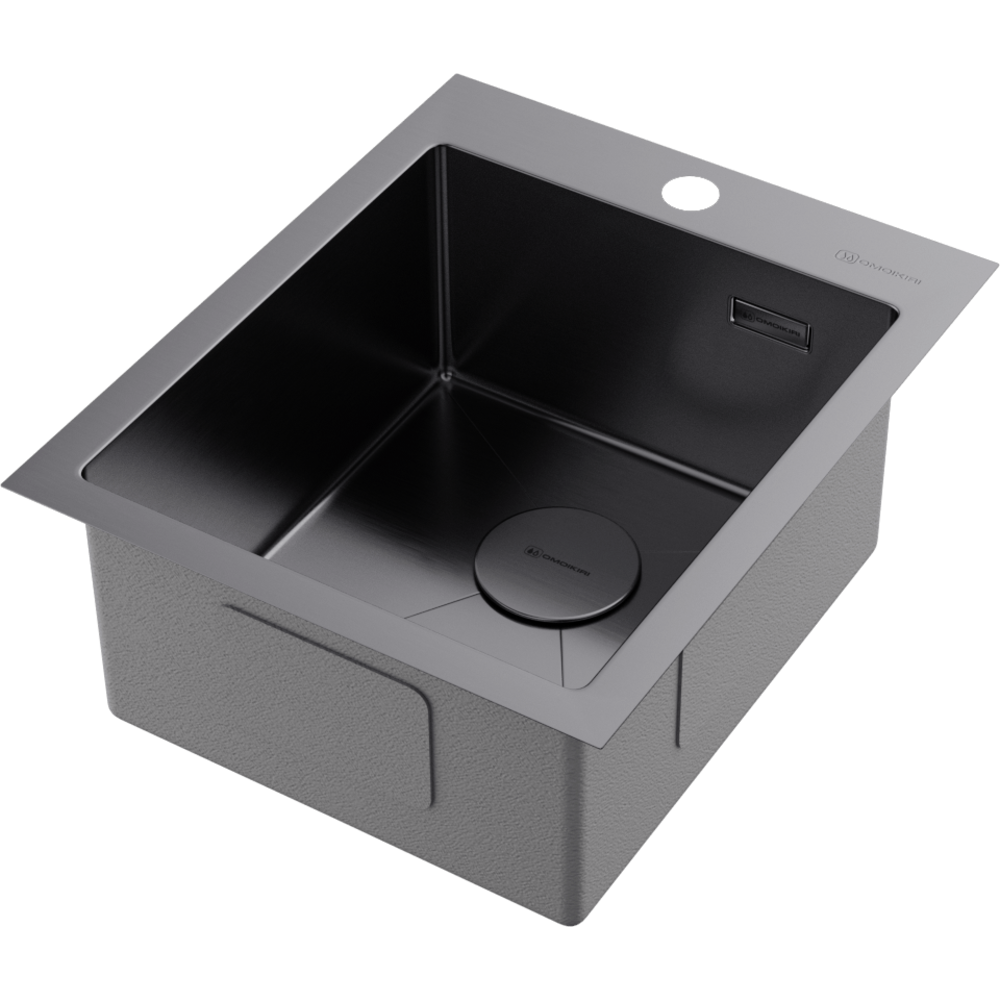 Omoikiri Akisame 41-GM, мойка, нержавеющая сталь/вороненая сталь