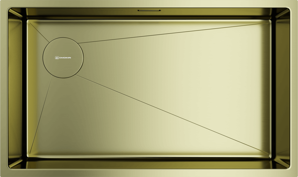 Omoikiri Taki 74-U/IF-L-LG SIDE, мойка, нержавеющая сталь/светлое золото