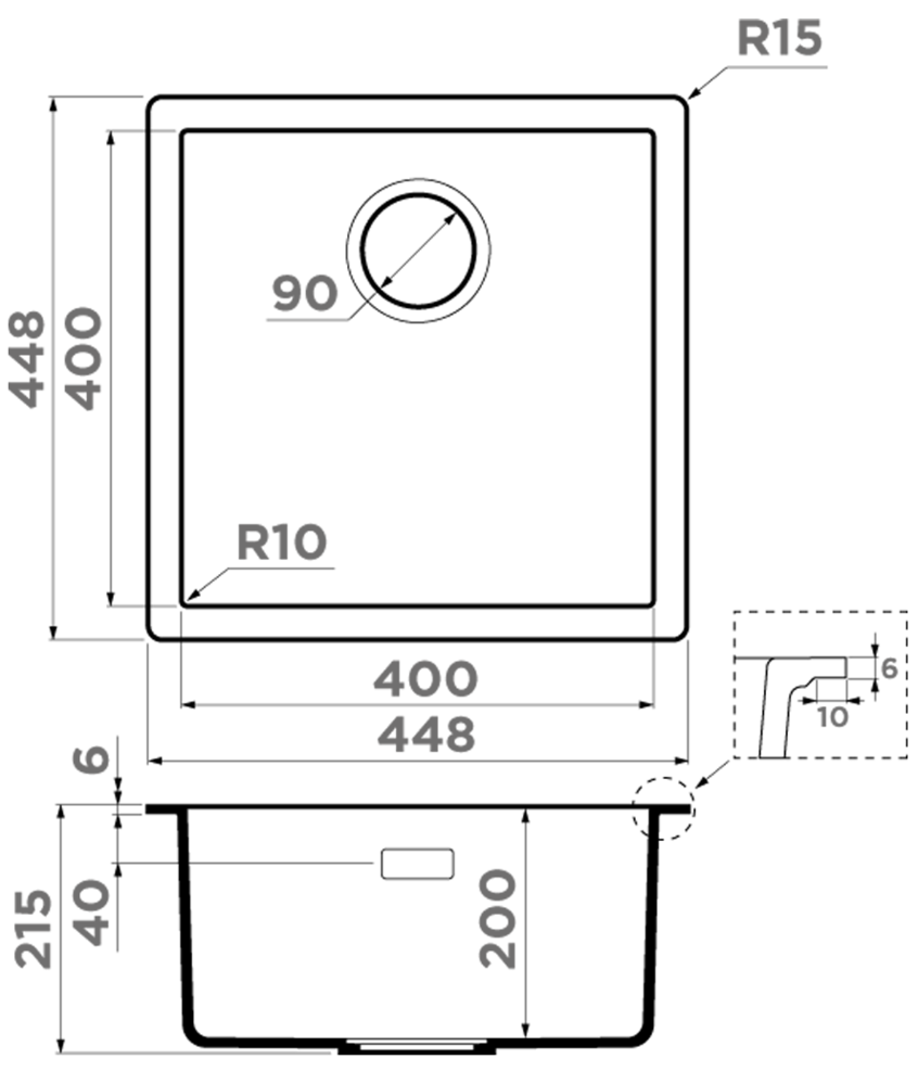 Omoikiri Yamakawa 45-Integra-WG, мойка, керамика, wind green