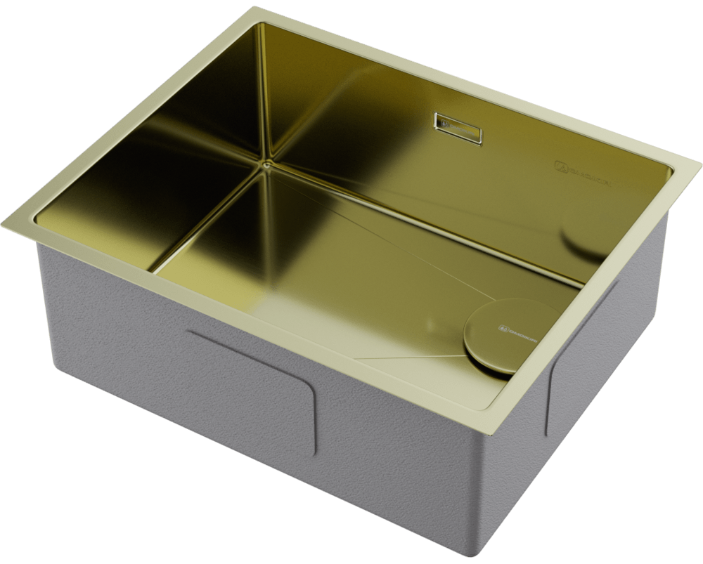 Omoikiri Taki 54-U/IF-LG Side SF, мойка, нержавеющая сталь/светлое золото