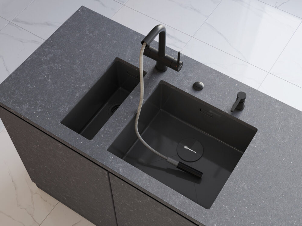 Omoikiri Taki 49-U/IF-GM, мойка, нержавеющая сталь/вороненая сталь 