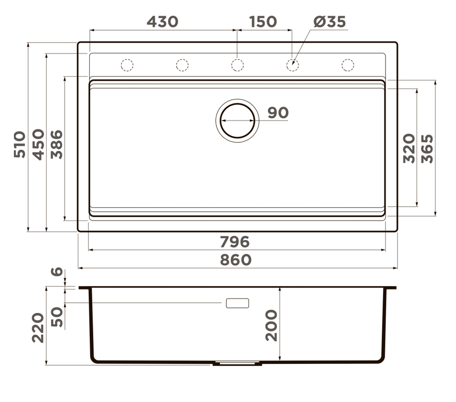 Omoikiri Kitagawa 86-LB-WG, мойка, керамика, ветреный зеленый