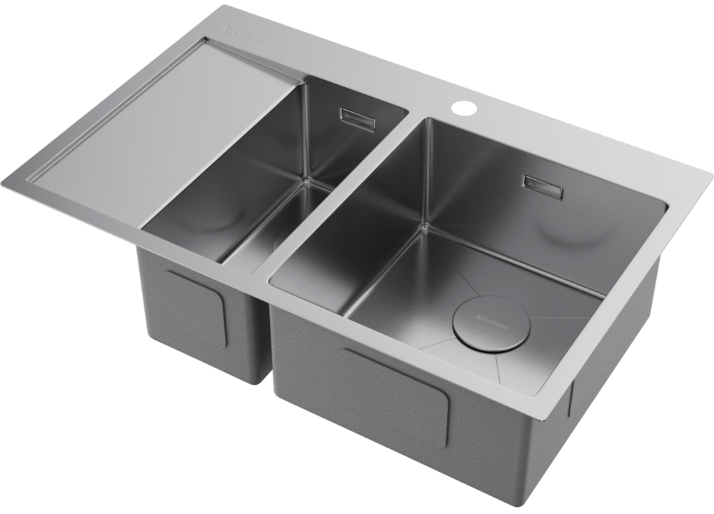 Omoikiri Akisame 78-2-IN-R, мойка, нержавеющая сталь, чаша справа