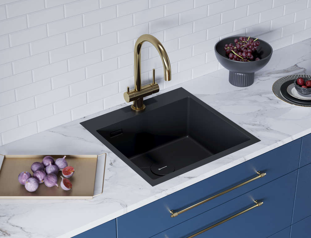 Omoikiri Akisame 51-GB, мойка, нержавеющая сталь/графит