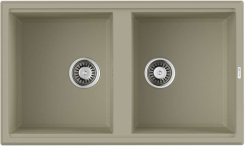 Omoikiri Tedori 86-2-BE, мойка, гранит, ваниль