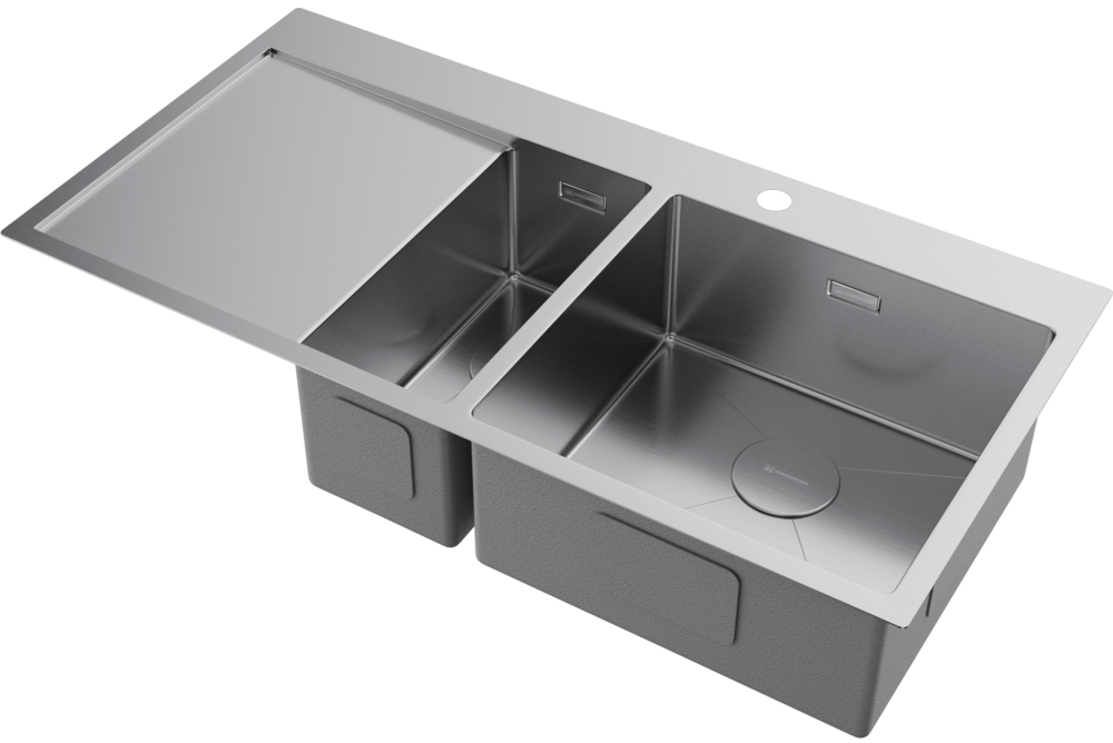 Omoikiri Akisame 100-2-IN-R, мойка, нержавеющая сталь, чаша справа