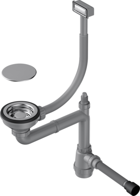 Omoikiri WK-1C-IN Арматура для одночашевых моек с прямоугольным перелив, нерж.сталь