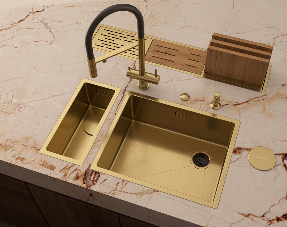 Omoikiri Taki 54-U/IF-GB Side SF, мойка, нержавеющая сталь/ графит