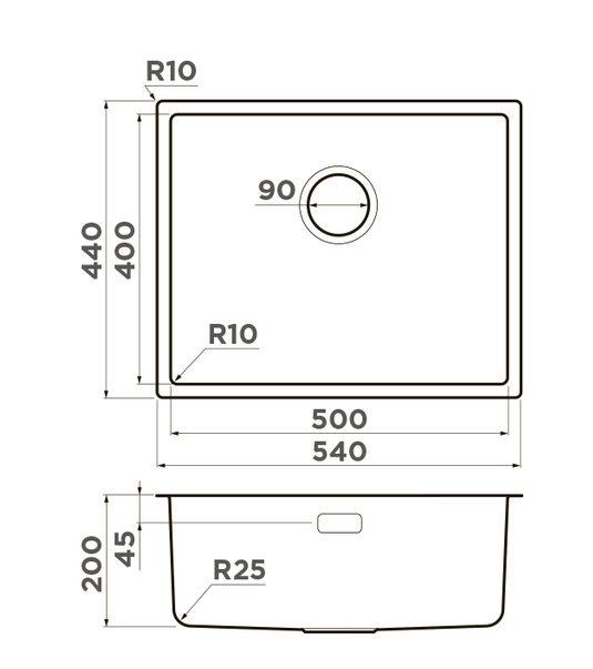 Omoikiri Tadzava 54-U/I-IN Ultra-LG, мойка, светлое золото