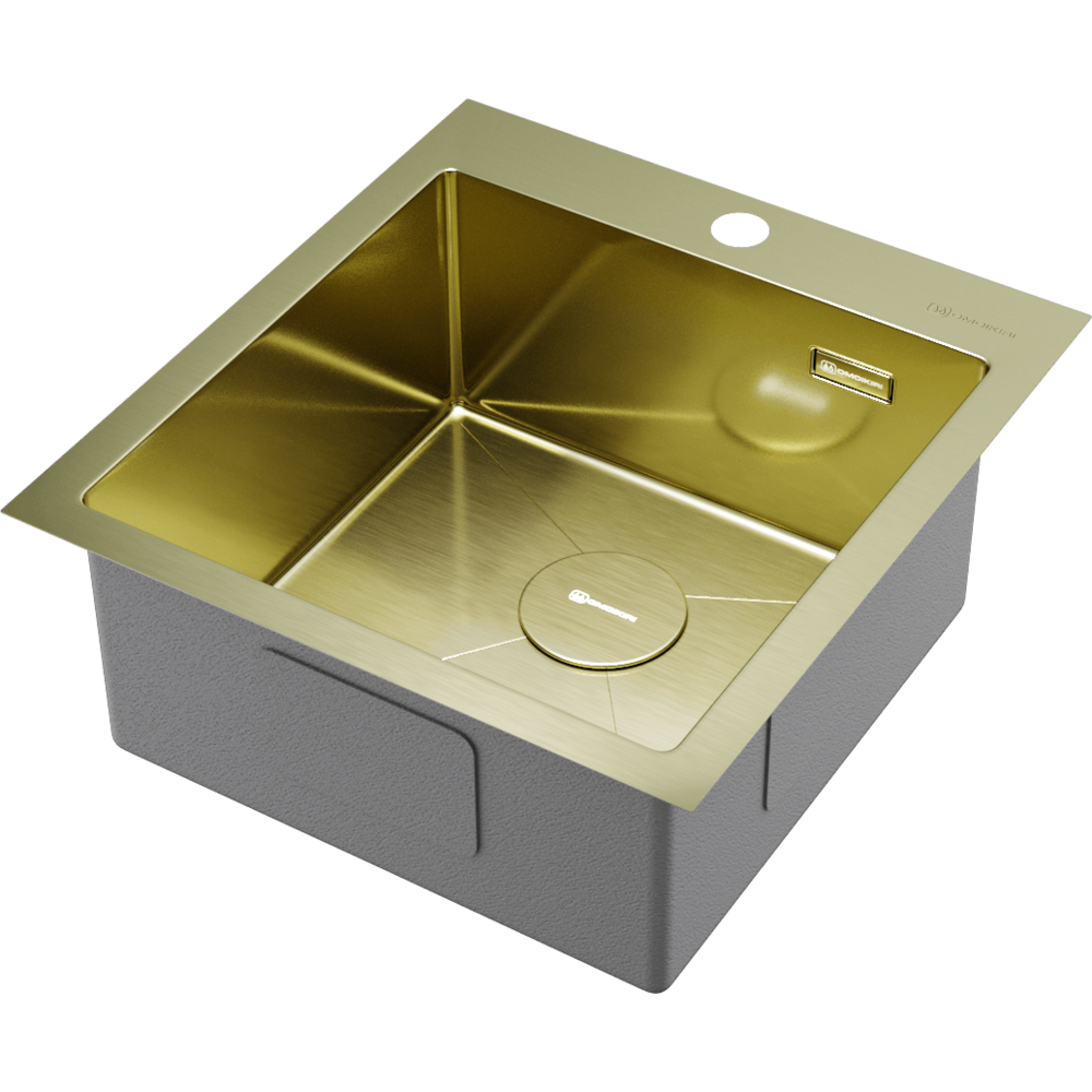 Omoikiri Akisame 46-LG, мойка, нержавеющая сталь/светлое золото
