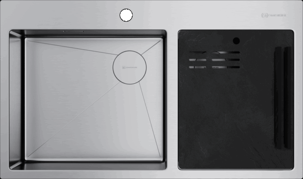 Omoikiri Akisame 86-2 Side-IN, мойка, нержавеющая сталь