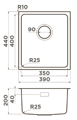 Omoikiri Tadzava 39-U/I-GM, мойка, нержавеющая сталь/вороненая сталь