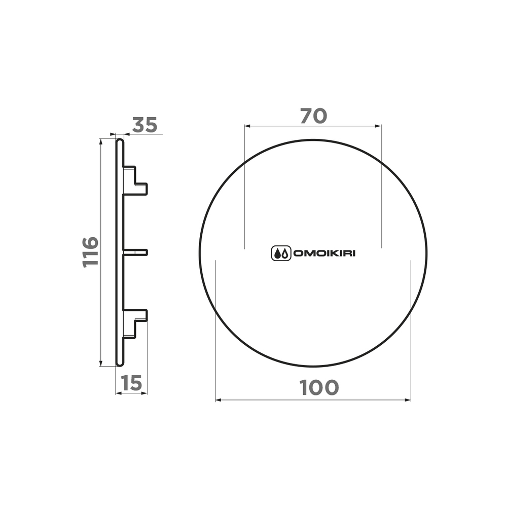 Omoikiri AB Декоративная накладка для выпуска, латунь
