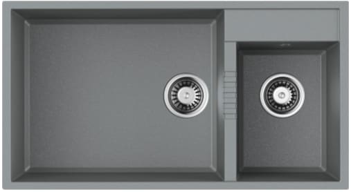 Omoikiri Tedori 85-2-U-GR, мойка, гранит, leningrad grey