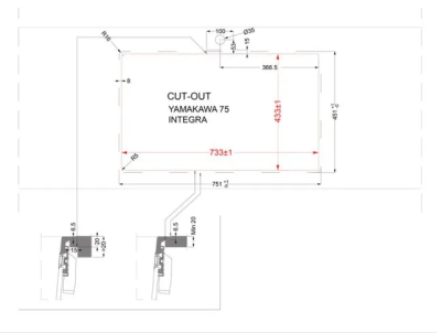 Omoikiri Yamakawa 75-Integra-GR, мойка, керамика, ленинградский серый