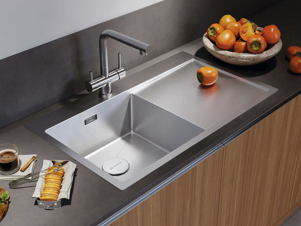 Omoikiri Akisame 86-IN-L, мойка, нержавеющая сталь, чаша слева