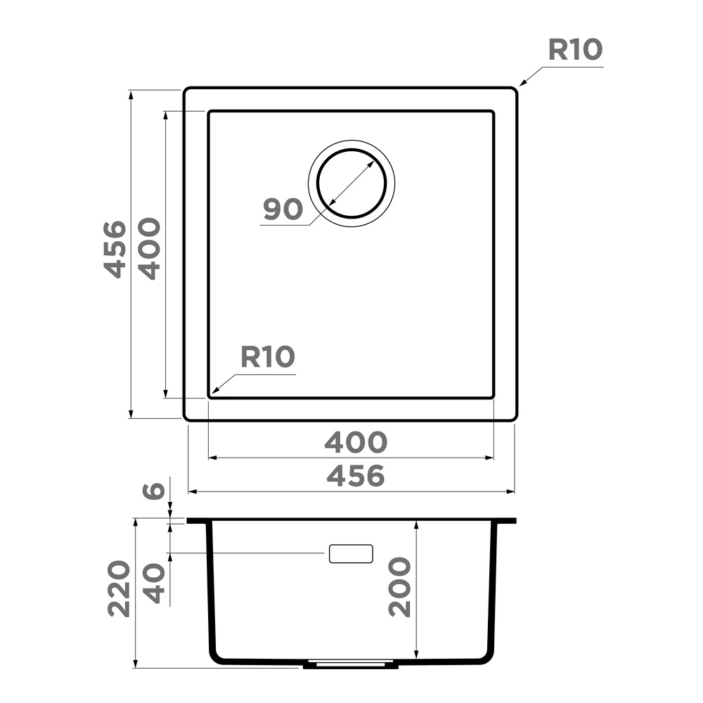 Omoikiri Yamakawa 45-U/I-MO, мойка, керамика, мокко