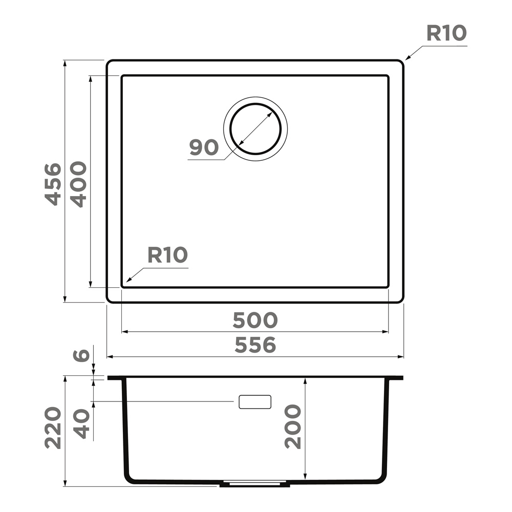 Omoikiri Yamakawa 55-U/I-MO , мойка, керамика, мокко
