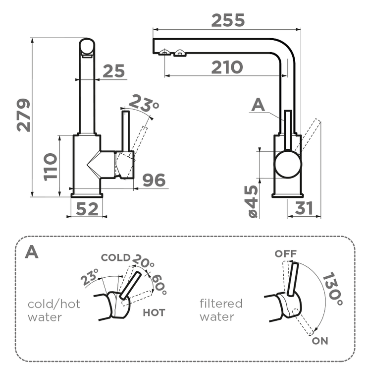 Omoikiri Nakagawa 2 Plus-LG, смеситель, светлое золото