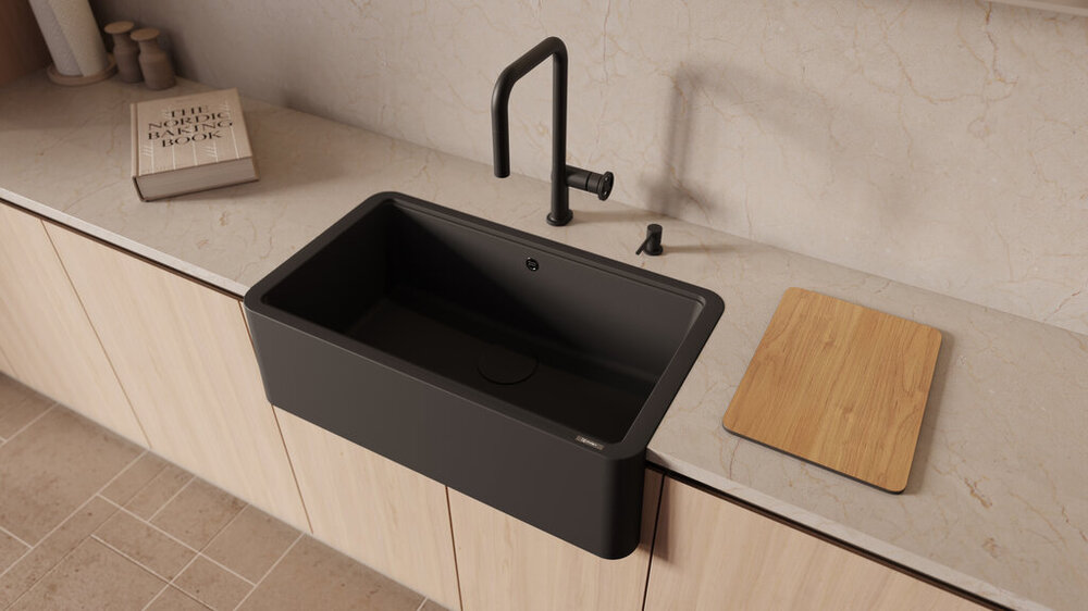 Omoikiri Arita-SB GB, смеситель, гранит, графит