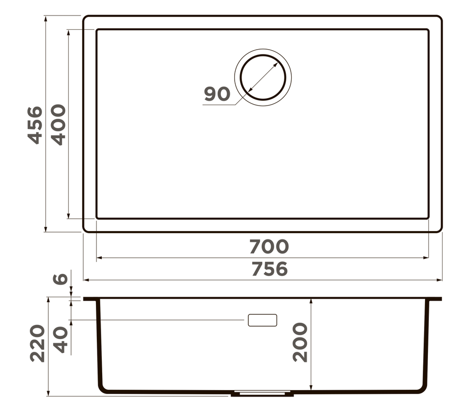 Omoikiri Yamakawa 75T-U/I-PL, мойка, гранит, платина