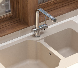 Omoikiri Koriyama-SB-BN, смеситель, нержавеющая сталь