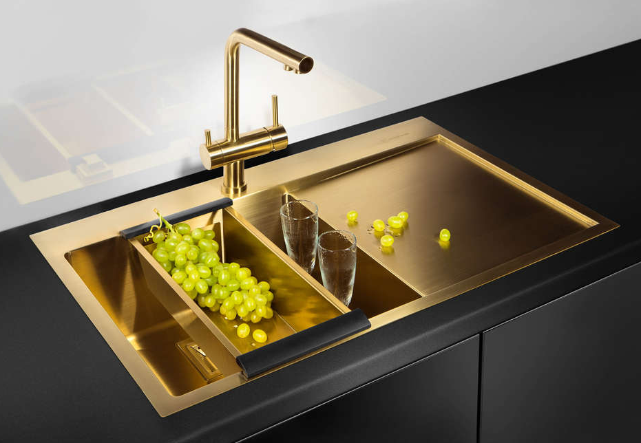 Omoikiri CO-02-PVD-GM, коландер, нержавеющая сталь/вороненая сталь