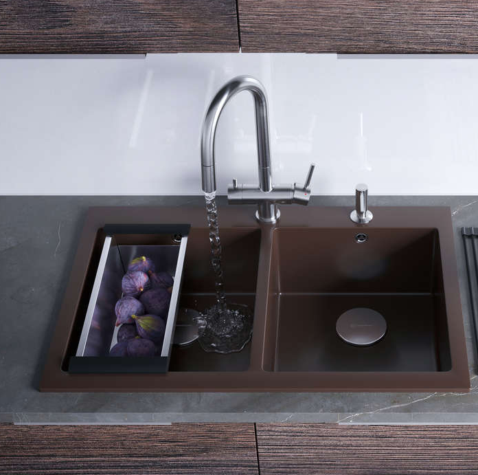 Omoikiri Bosen 80-2-GR, мойка, гранит, leningrad grey