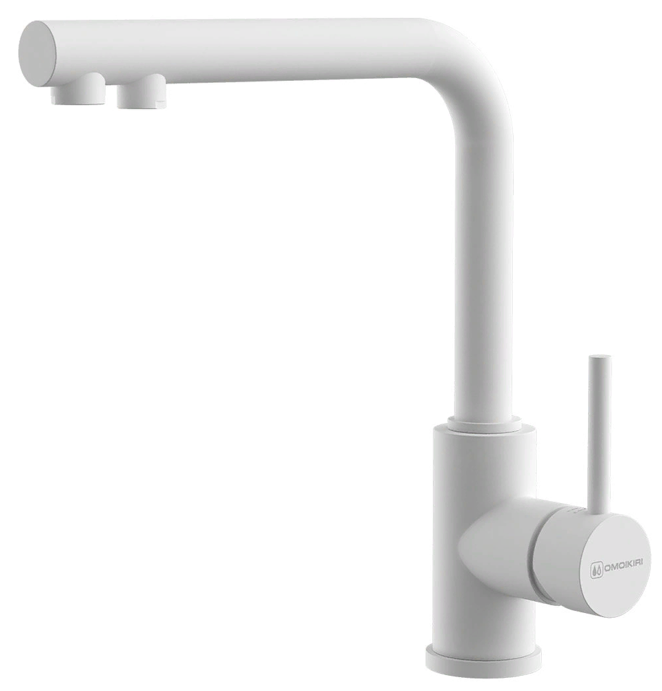 Omoikiri Nakagawa 2 Plus-WH, смеситель, гранит, белый