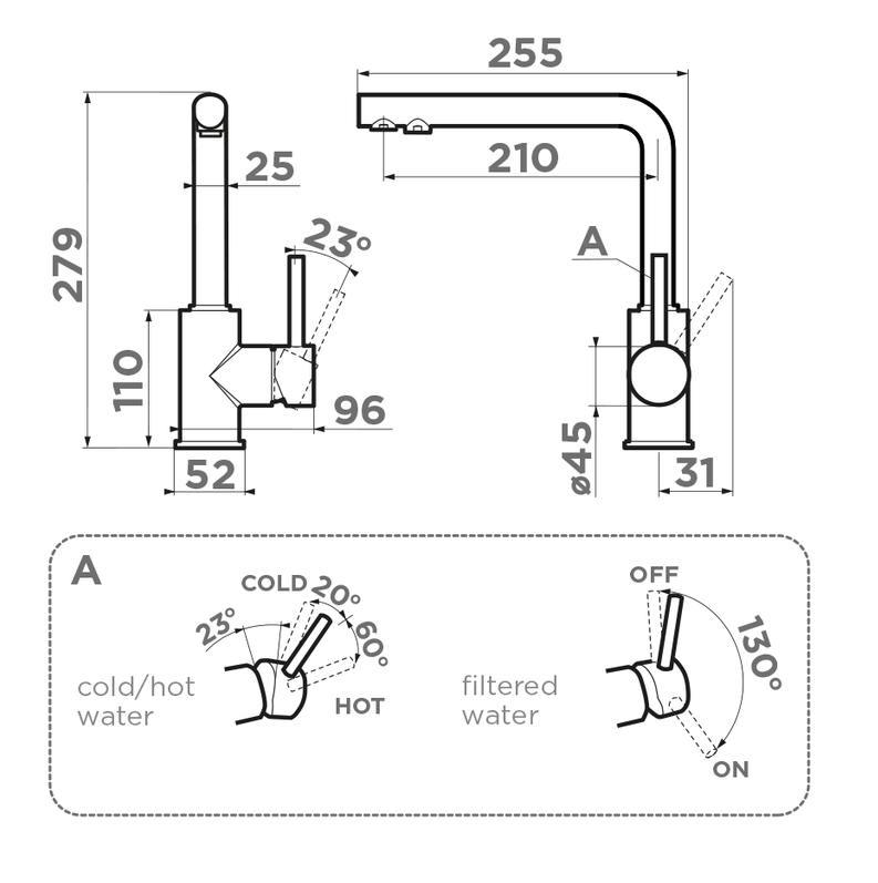 Omoikiri Nakagawa 2 Plus-C, смеситель, хром