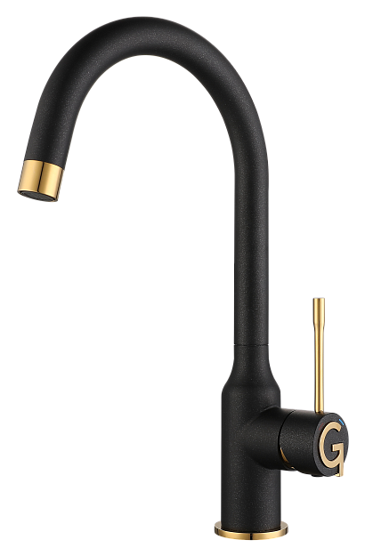 Rivelato GARDA 1923502 antracite/oro, смеситель, гранит, антрацит/золото