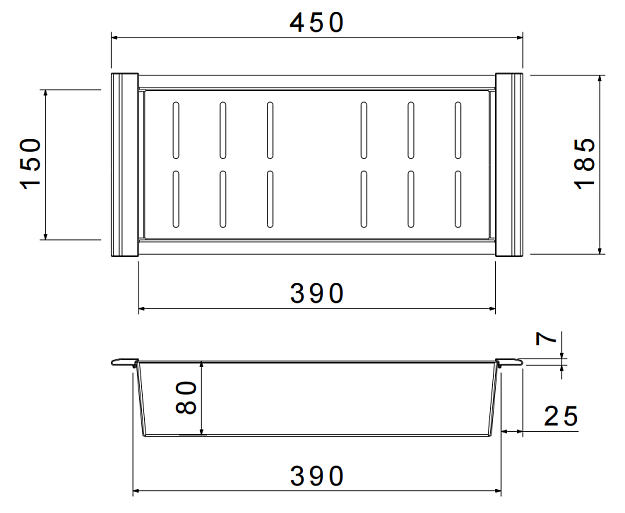 Rivelato RK-1845, коландер, нержавеющая сталь/черный