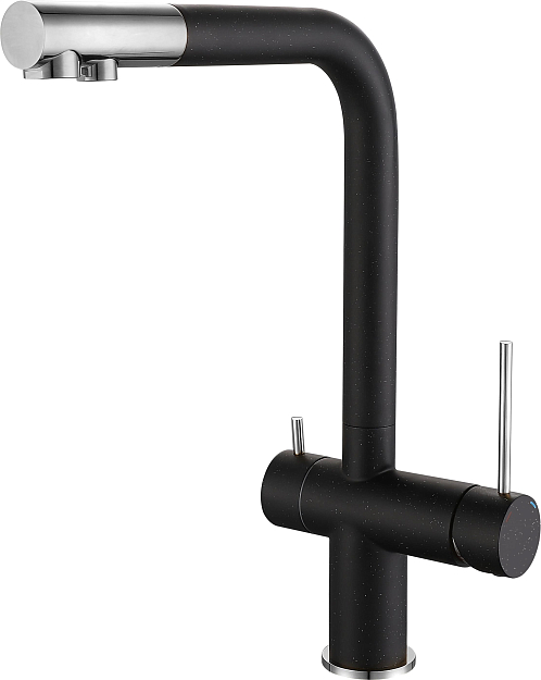 Rivelato LUGANO 1523513 nero/cromo, смеситель, гранит, черный/хром