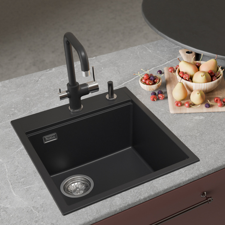 Rivelato TESORO TR-455-L antracite, мойка, гранит, антрацит
