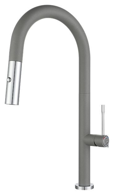 Rivelato ASTI 3972500 grigio/cromo, смеситель, гранит, серый/хром