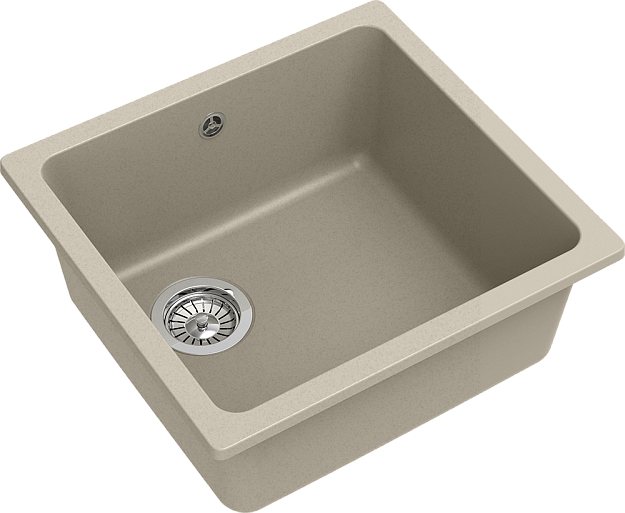 Rivelato BERKANA BK-45 beige scuro, мойка, гранит, темно-бежевый