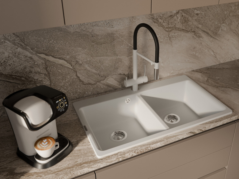 Rivelato ADRIA 1523517 brina/cromo, смеситель, гранит, иней/хром