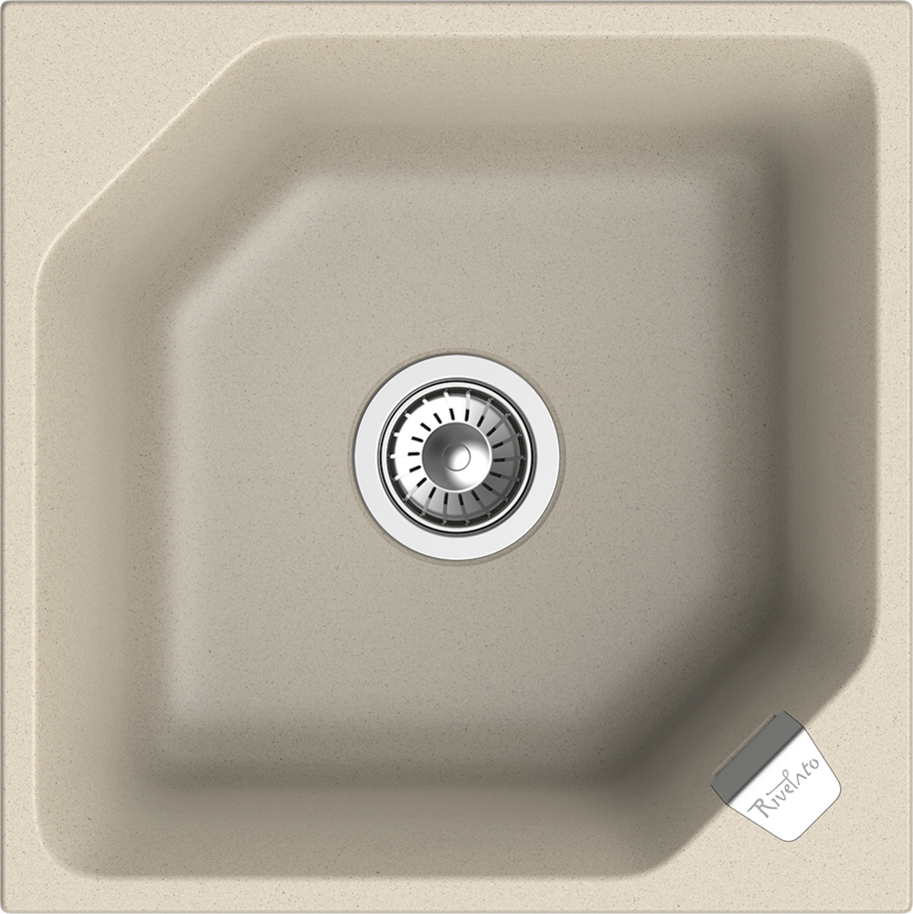 Rivelato LOCUS LS-50 beige scuro, мойка, гранит, темно-бежевый