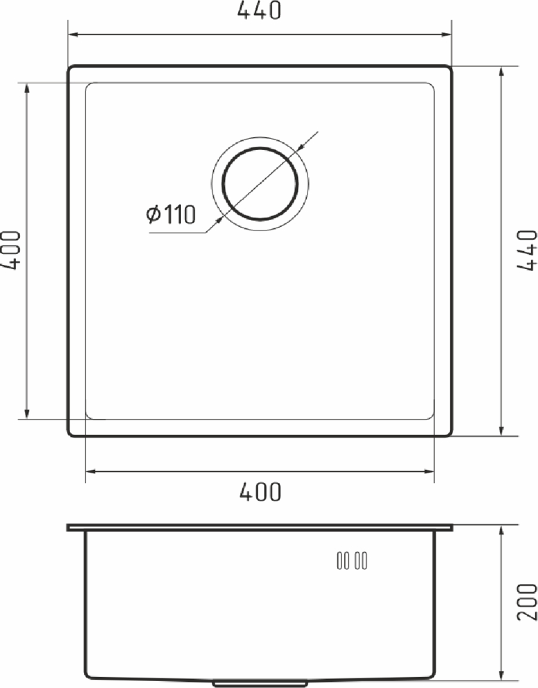 Rivelato RINOX 4444 UN PVD black, мойка, нержавеющая сталь, черный