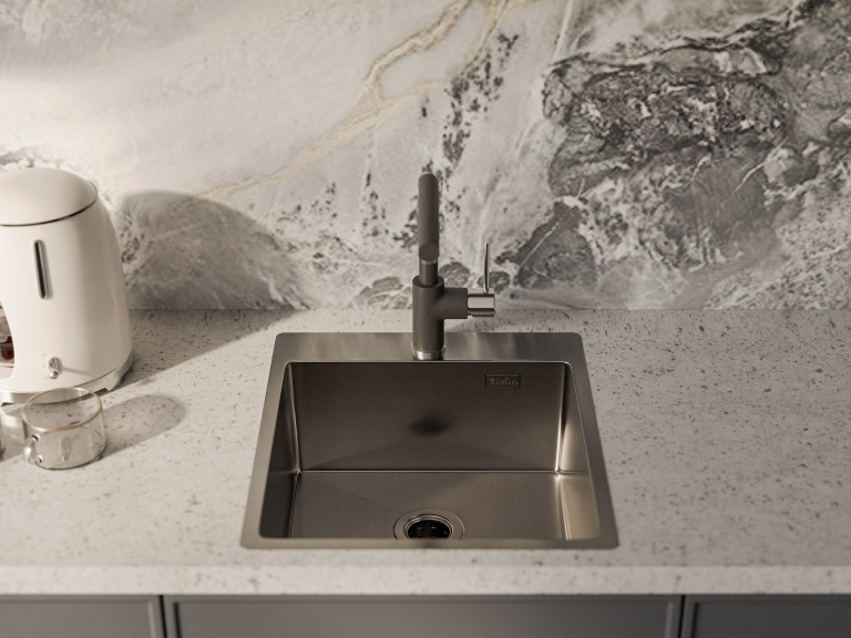 Rivelato RINOX 4450 PVD black, мойка, нержавеющая сталь, черный